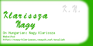 klarissza nagy business card